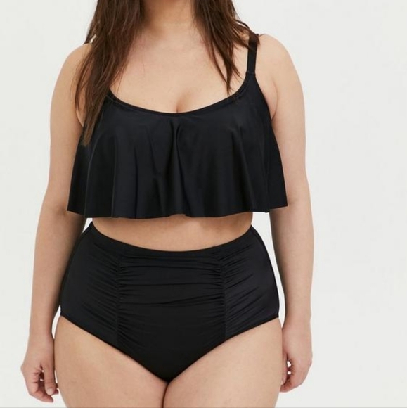 torrid Other - TORRID Wireless Straight Flounce Bikini Top